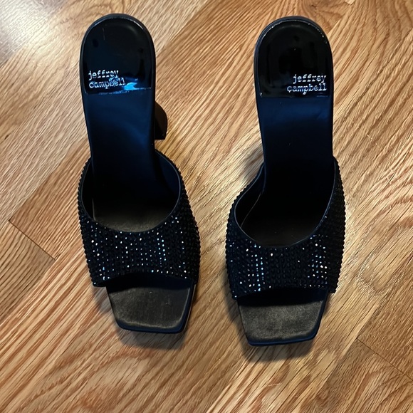 Jeffrey Campbell HollywoodJ Rhinestone Platform Sandals Size 8 - Picture 4 of 13